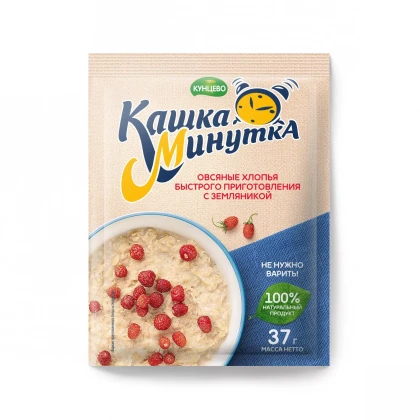 Хлопья овсяные "Кашка-Минутка" с земляникой