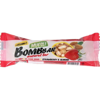 Батончик мультизлаковый BOMBBAR клубника