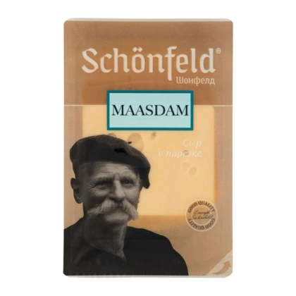 Сыр Маасдам Schonfeld 45% нарезка