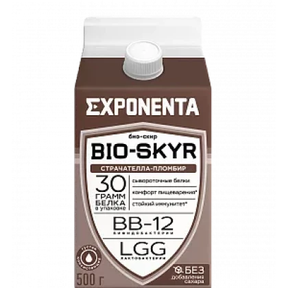 БЗМЖ Напиток Экспонента Bio-skyr обезжиренный с высоким содержанием белка 3в1 черника/голубика