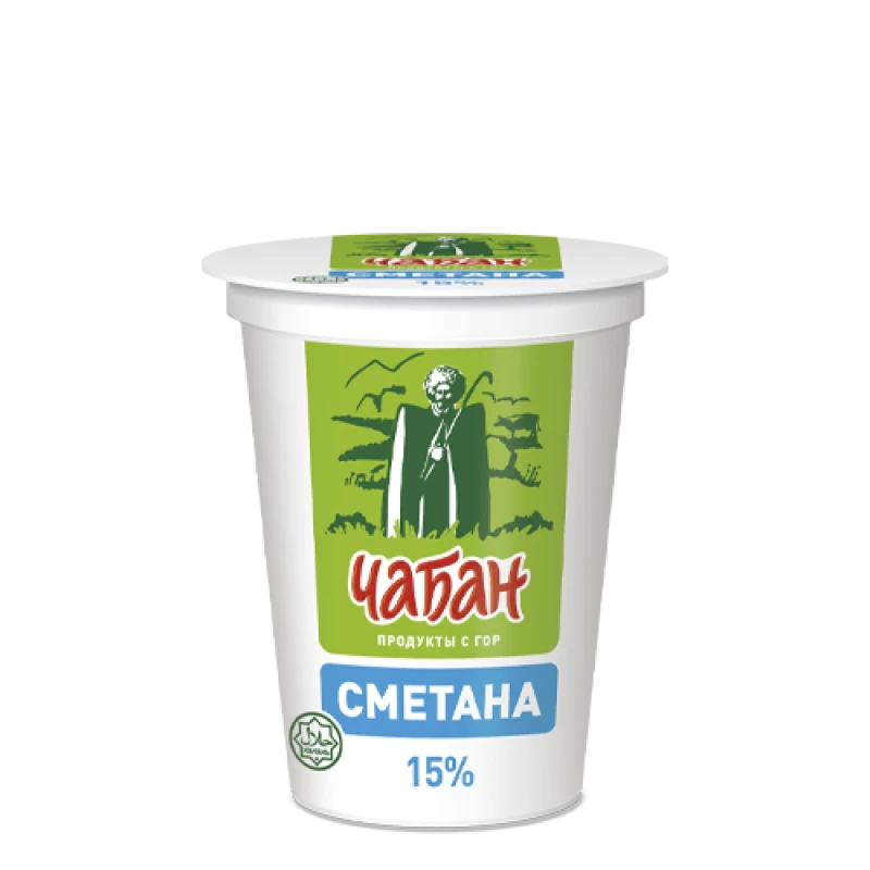 Сметана Чабан 15% стакан — купить в Гастроном Центральный