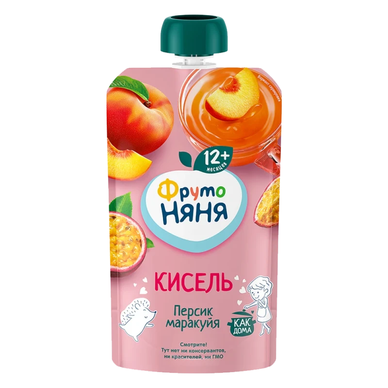 Кисель ФрутоНяня из персика и маракуйи для питания детей раннего возраста 130г