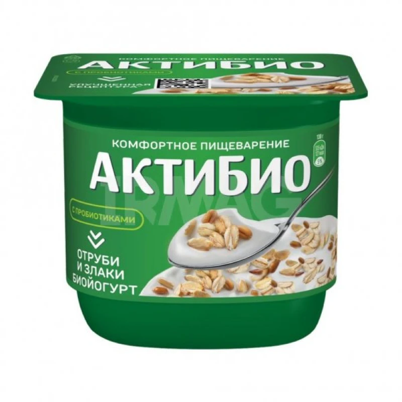 БЗМЖ АктиБио Биойогурт Отруби злаки 2,9% 130г
