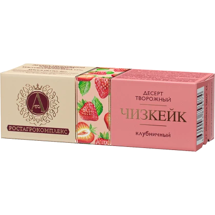 БЗМЖ Десерт творожный А.РОСТАГРОКОМПЛЕКС клубничный Чизкейк 15% 40г
