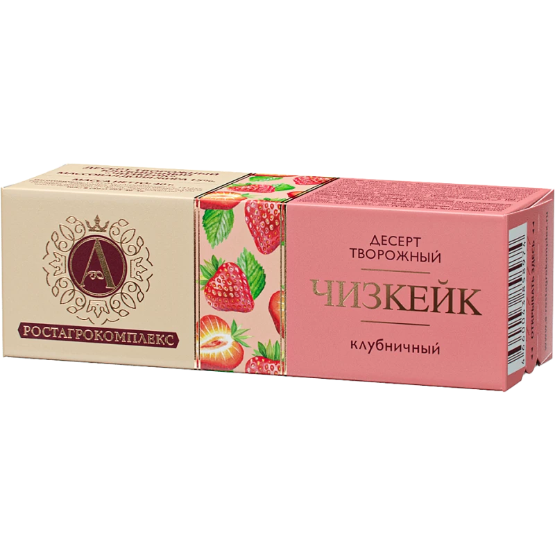 БЗМЖ Десерт творожный А.РОСТАГРОКОМПЛЕКС клубничный Чизкейк 15% 40г