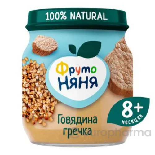 Фрутоняня пюре Говядина с гречкой 100 г