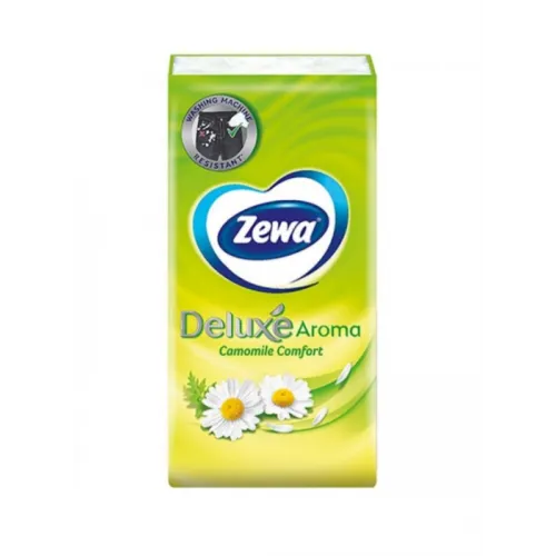 Платочки бумажные Zewa Deluxe ромашка 3-х слойные