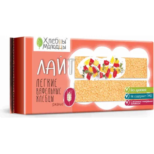 Хлебцы Молодцы Вафельные ржаные