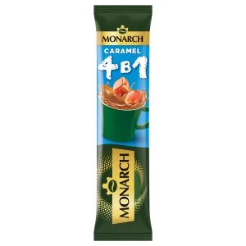 Кофе растворимый Monarch «Caramel», со вкусом карамели, 4в1, порционный 24 пакетика*13,5г