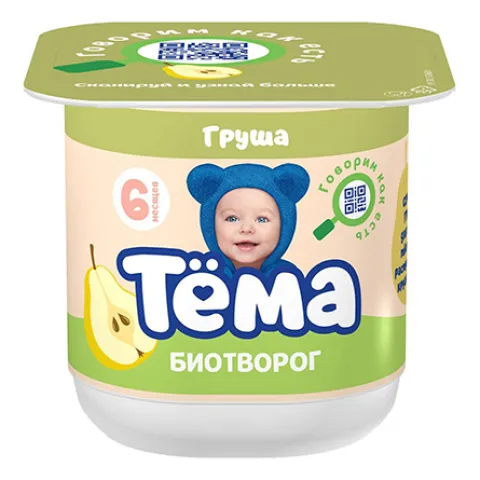БЗМЖ Тема Биотворог Груша 4% 95г