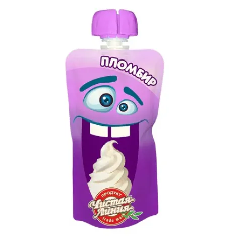 БЗМЖ Мороженое Чистая линия пломбир ванильный 70г дой-пак