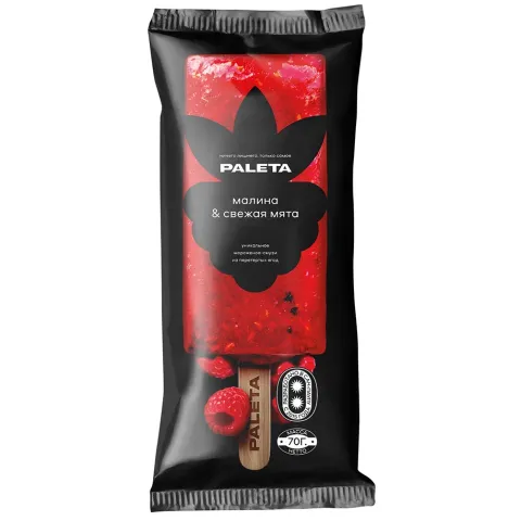 Десерт замороженный из малины с мятой Малина + садовая мята Paleta
