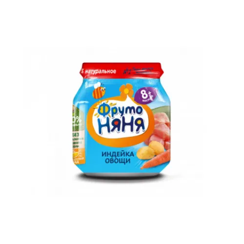 Пюре ФрутоНяня индейка с овощами 100г
