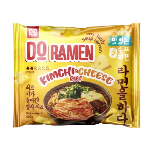 Лапша быстрого приготовления Do Ramen со вкусом говядины и кимчи с сыром Do Food, пачка 109 г