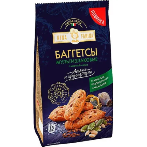 Баггетсы мультизлаковые с морской солью 65г