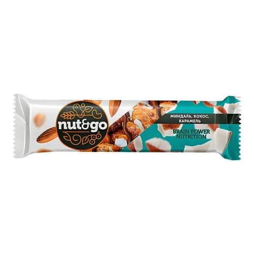 Батончик Nut&amp;Go Миндаль-Кокос-Карамель