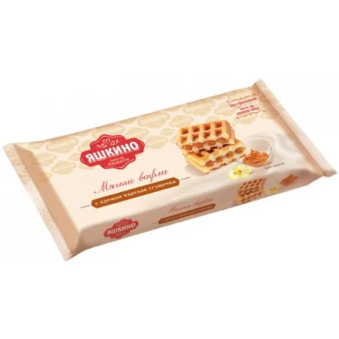 Вафли мягкие Яшкино с вар сгущенкой 120г