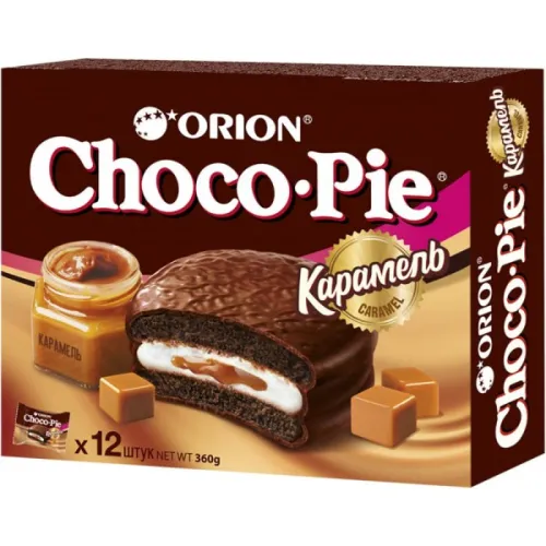 Печенье Orion Choco-Pie Dark Карамель 360г
