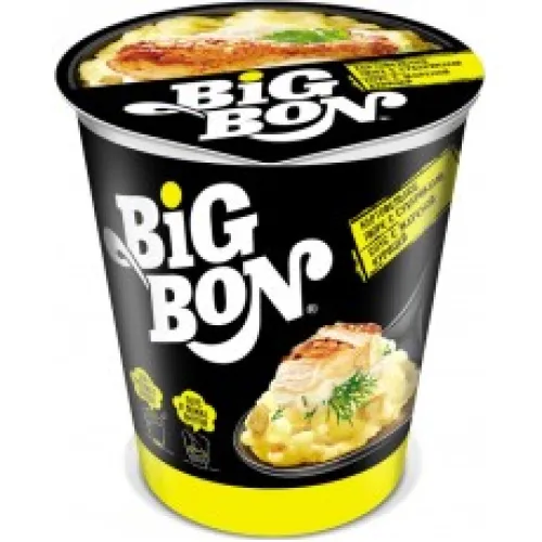 Картофельное пюре Big Bon с сухариками и соусом с жареной курицей 60 гр