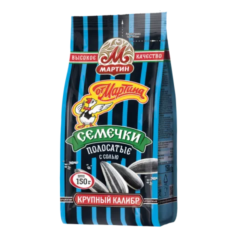 Семечки От Мартина отборные полосатые с солью 150г