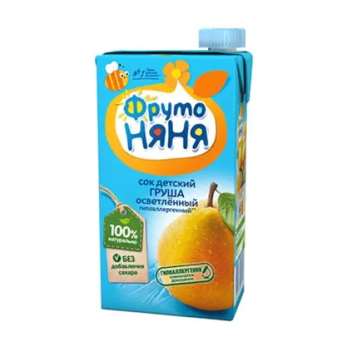 Сок ФрутоНяня из груш осветленный гипоаллергенный, 0,5л