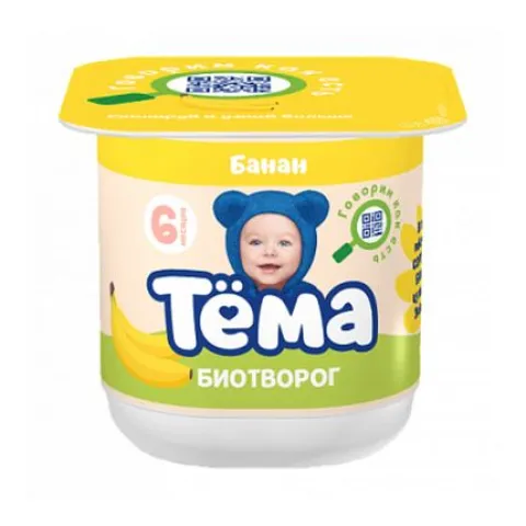 БЗМЖ Тема Биотворог Банан 4% 95г