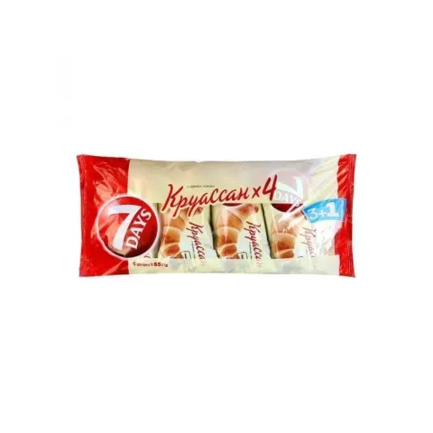 Круассаны 7 Дней Какао 3+1 4*65гр