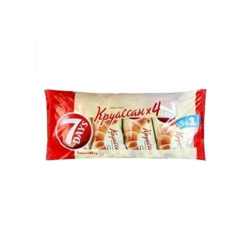 Круассаны 7Days с кремом Какао, мультипак, 65 г х 4 шт, 260 г