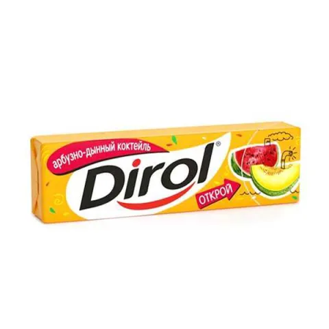 Жевательная резинка Дирол Арбузно-дынный коктейль 13,6г