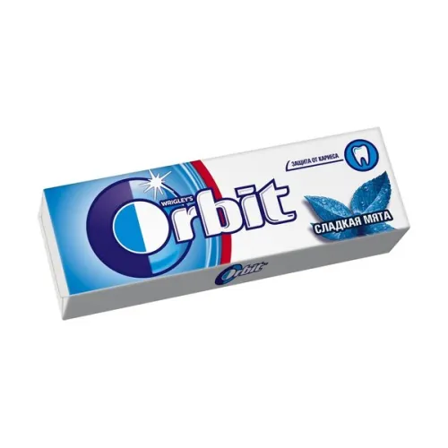 Резинка Жевательная Орбит Сладкая Мята 13.6г