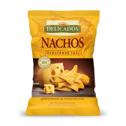 Чипсы кукурузные Delicados Nachos нежнейший сыр 150г
