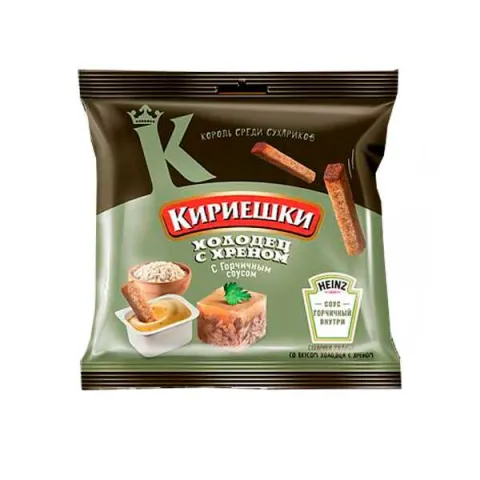 Сухарики Кириешки холодец-хрен 60+25г + горчица Хайнц