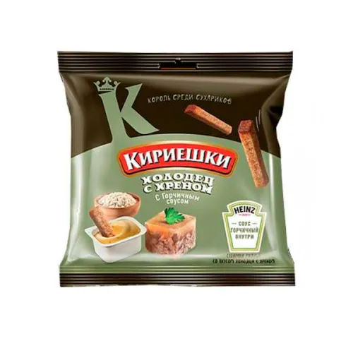 Сухарики Кириешки холодец-хрен 60+25г + горчица Хайнц