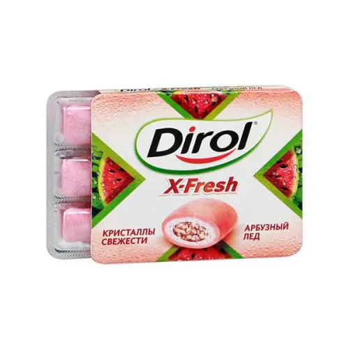 Резинка Жевательная Дирол Х-Фреш Арбузный Лед 16гр