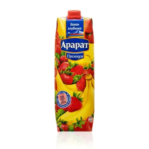 Бананово-клубничный нектар. Арарат Премиум. 0,97л. ТПА (10%)