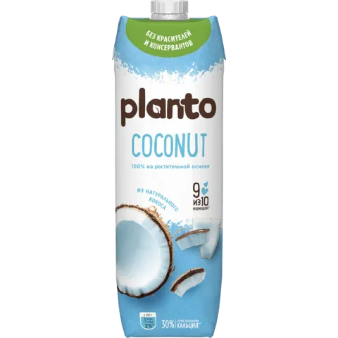 Напиток Планто кокосовый с рисом ультрап.обог.кальц. 1л