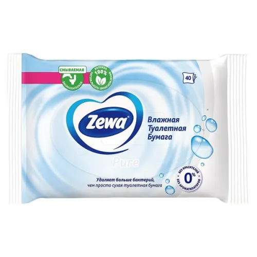 Туалетная бумага влажная Zewa Natural Camomile Ромашка 40 шт