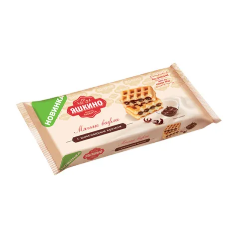 Мягкие вафли с шоколадным кремом 120г