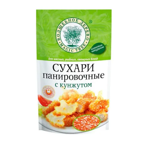 Сухари панировочные с кунжутом Волшебное дерево 140г