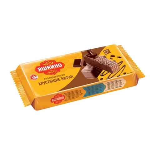 Вафли фасованные «Яшкино» «Глазированные» 200г