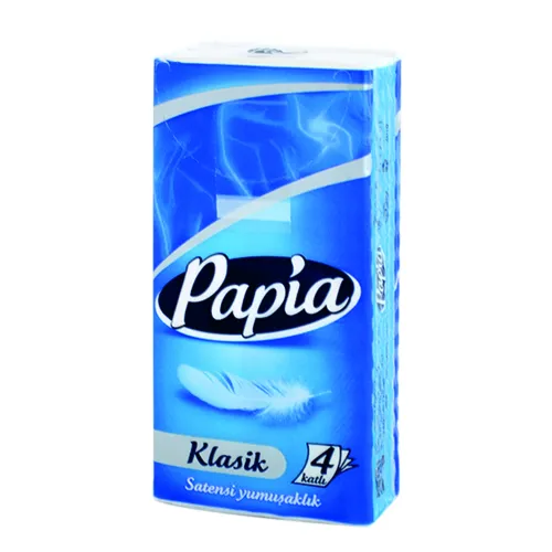 Носовые платочки бумажные Papia Classic 4-слойные, 10 шт.