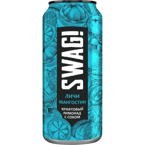 Крафтовый лимонад SWAG! «Личи и мангостин», 0,45 л.
