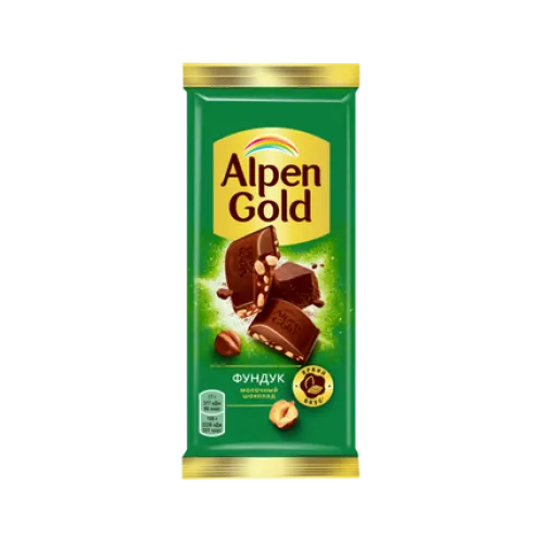 Шоколад молочный Alpen Gold с фундуком