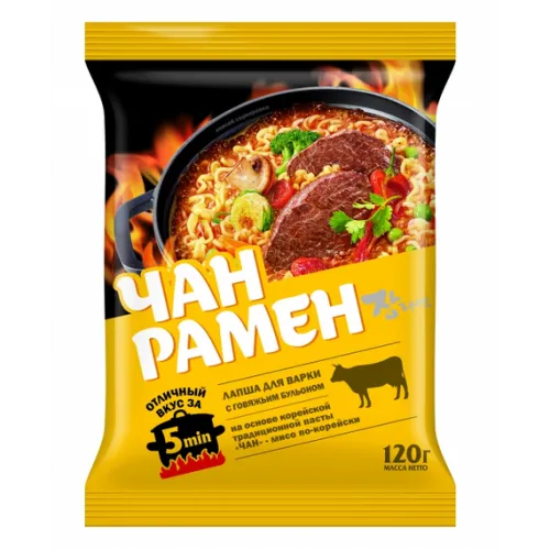 Лапша Доширак Чан Рамен с приправами 120 г
