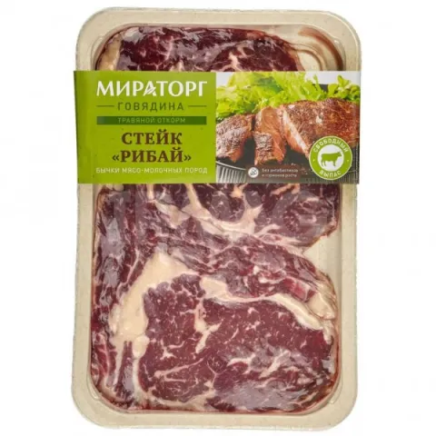 Стейк Рибай говяжий тонкий край охл Фермерский бычок Мираторг 500 гр