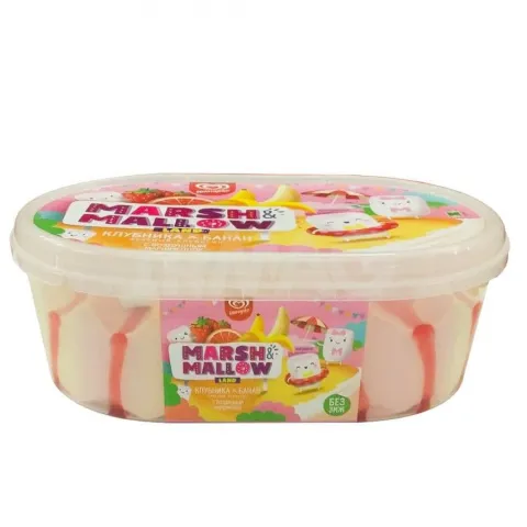Мороженое Marsh&amp;Mallow Land Клубника Банан Красный апельсин (454 г)