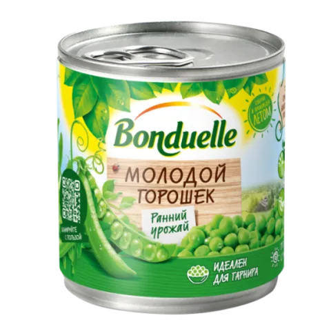 Горошек зел Бондюэль Молодой 200г ж/б