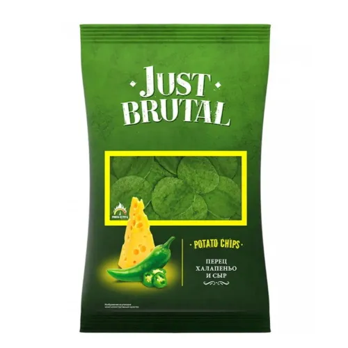 Чипсы "Just Brutal" 85г. Перец халапеньо и сыр Онега