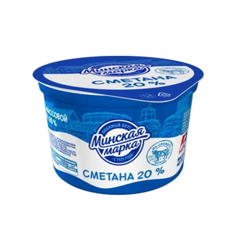 Сметана Минская Марка 20% 180г