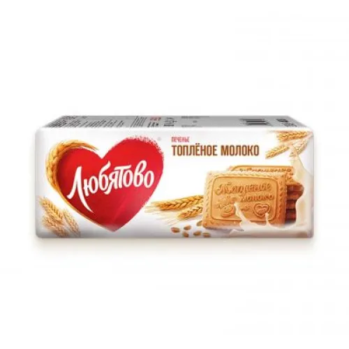 Печенье Любятово сахарное Топленое молоко 444г